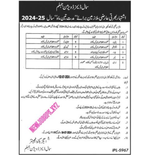 Jobs In Jhelum in July 2024