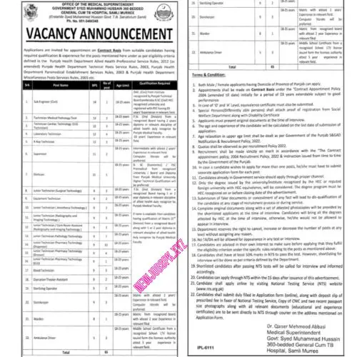 Jobs In Murree in July 2024