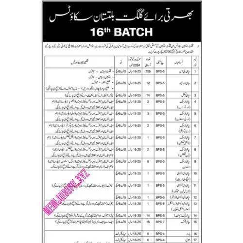 Govt Jobs In Gilgit Baltistan in August 2024