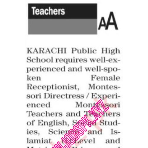 Latest Teaching Jobs In Karachi in July 2024