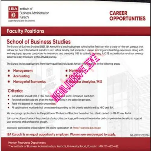 Lecturer Jobs In Karachi in August 2024