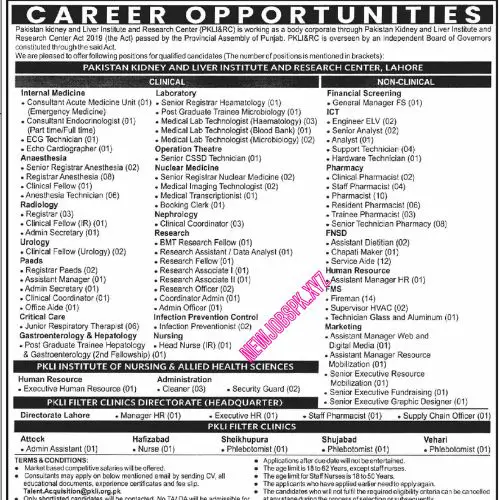 Medical Officer Jobs In Lahore in July 2024