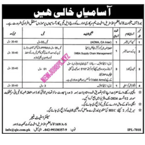 New Govt Jobs In Lahore in 2024