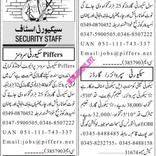 Security Guard Jobs In Karachi in July 2024