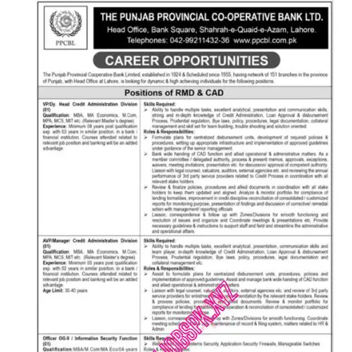 Bank Jobs In Lahore in 2024