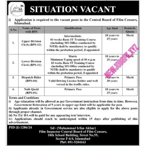 Latest Office Jobs In Islamabad in 2024