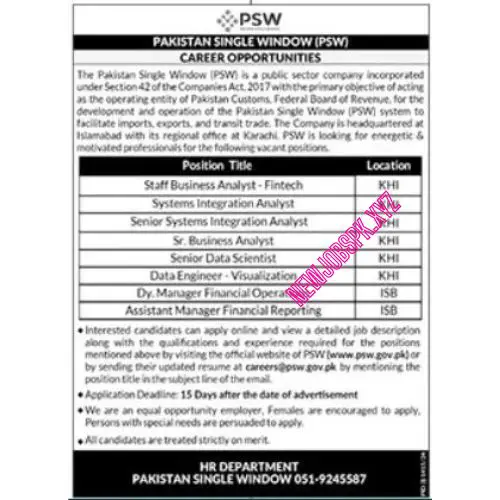 New Govt IT Jobs In Islamabad in 2024