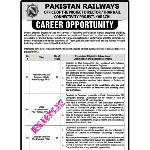 Pakistan Railways Jobs In Karachi in 2024