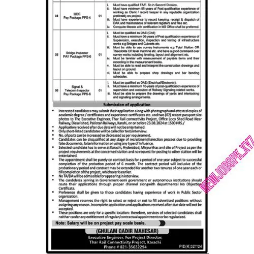 Pakistan Railways Jobs In Karachi in 2024